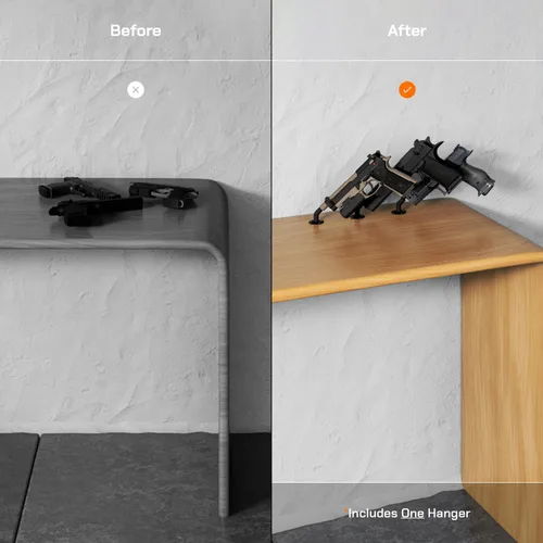Vista 2 de Hold Up Displays - Montura de 90 grados en cañón de pistola multiuso - Montaje para exhibición o almacenamiento oculto en casi cualquier superficie