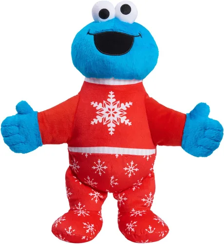 Vista 3 de Sesame Street Holiday - Animal de peluche grande de 15 pulgadas, peluche súper suave, juguetes para niños a partir de 18 meses Just Play