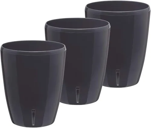 Vista 27 de Santino Macetas de 4.9 Pulgadas ORCHIDEA de Riego Automático para Orquídeas en Grafito - Maceta Decorativa para Sembrar con Excelente Aireación