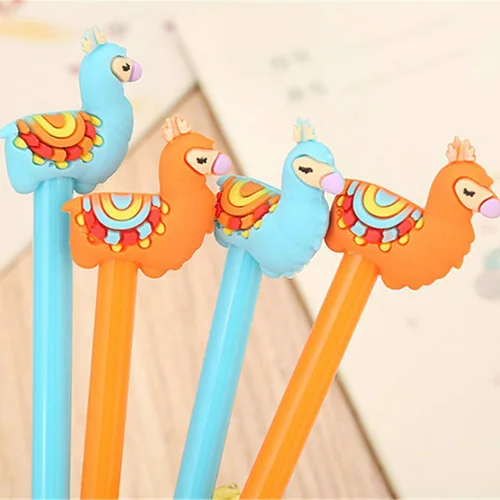 Vista 6 de Animal Llama Alpaca Oveja Camel Bolígrafos de Gel Set Moda Lindo Colorido Kawaii Encantador Colorido Bolígrafos de Gel de Oficina Material Escolar
