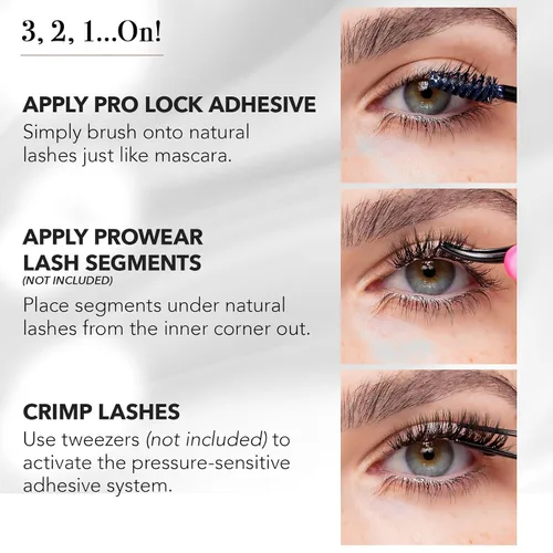 Vista 3 de Pro Lash Pro Lock Adhesive - Pegamento de pestañas de mayor duración, más fácil de aplicar - Pegamento de pestañas impermeable, resistente al sudor