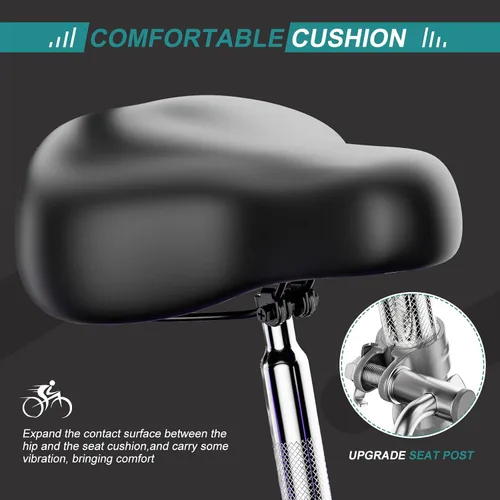 Vista 5 de MOPHOTO Triciclo plegable para adultos, 7 velocidades, 20/24/26 pulgadas, bicicleta de 3 ruedas para personas mayores, mujeres y hombres, bicicleta