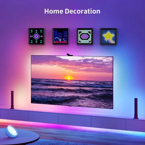 Vista 3 de Divoom Panel de visualización de píxeles de luz LED adecuado para barras de luz RGB, control inteligente de aplicación con animación genial