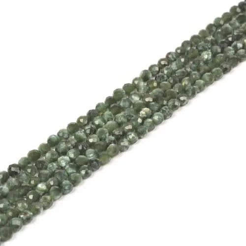 Vista 62 de Cuentas Redondas Facetadas de Ópalo Verde de 4 mm Sueltas de 16 Pulgadas para Hacer Joyas