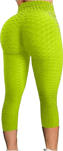 Vista 2 de MNBCCXC Pantalones de yoga de cintura de burbuja para mujer, pantalones de yoga para correr y levantar la cadera, pantalones de yoga para hombre