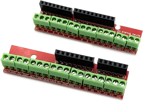 Vista 3 de KIRO&SEEU Terminal de placa de expansión Proto Screw Shield V2 compatible con Ar-duino UNO R3 Top