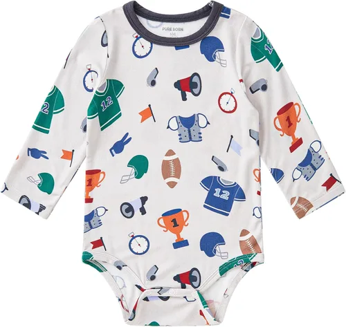 Vista 35 de pureborn Mameluco de algodón súper suave para bebés niños y niñas de 0 a 24 meses
