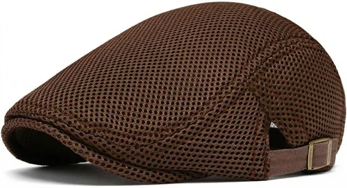 Vista 21 de Sombrero de malla para hombre, transpirable, para verano, boina, Gatsby, hiedra, gorra de conducción, gorra de golf ajustable