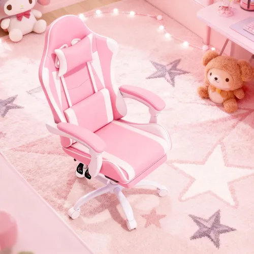 Vista 9 de Magshion Silla de juegos para adultos, silla ergonómica de computadora con reposabrazos de acoplamiento, silla de jugador de altura ajustable