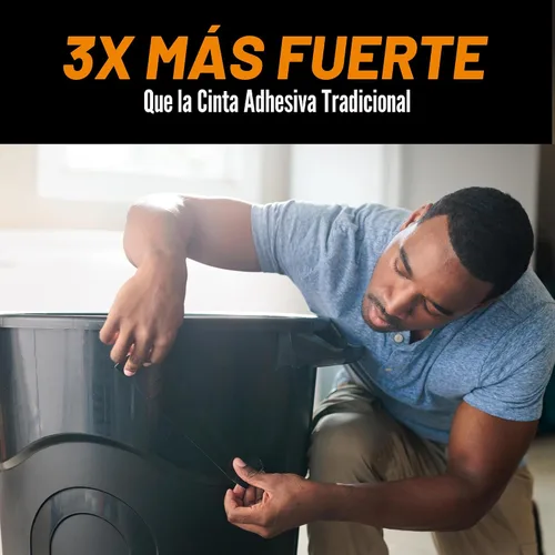 Vista 6 de Gorilla Cinta adhesiva, cinta negra, 1.88 pulgadas x 50 yardas (paquete de 6), resistente y resistente a la intemperie para interiores o exteriores