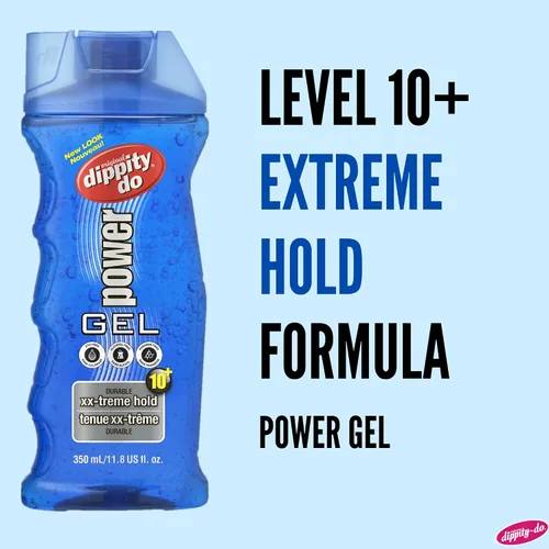 Vista 4 de Dippity Do Power XX-treme Hold Gel para el cabello duradero, alto brillo, sujeción durante todo el día, no graso, sensación natural, no descamado