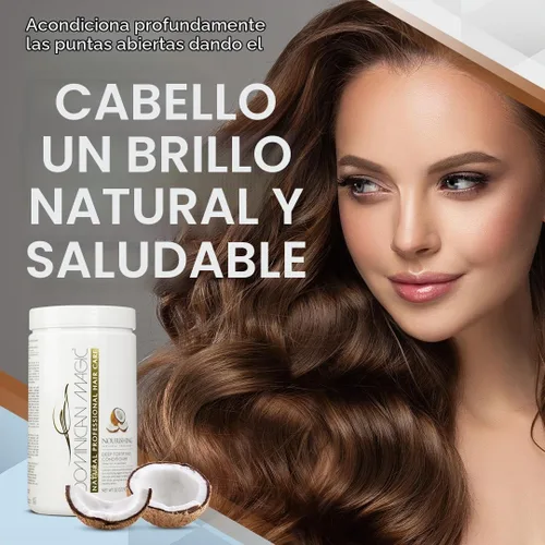 Vista 4 de DOMINICAN MAGIC Acondicionadores nutritivos para fortalecer profundamente, acondicionador de coco para reparación e hidratación intensivas