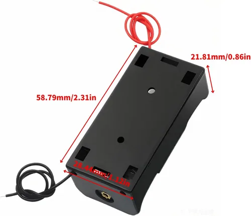 Vista 20 de 2 unidades de soporte para pilas D de 8 ranuras con respaldo doble y cables, caja para pilas de tamaño D de 8x1.5V 8D bilateral