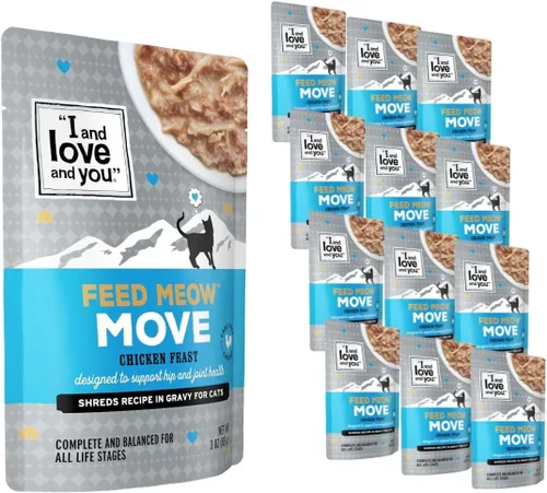 Vista 14 de I and love and you Feed Meow Boost - Alimento húmedo para gatos, pollo, antioxidantes y vitaminas para mayor vitalidad, sin granos, triturado, 3