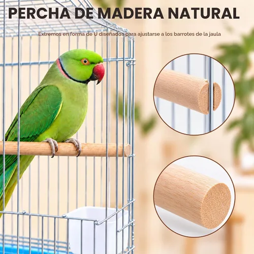 Vista 6 de Jaula para pájaros pequeña, jaula colgante plegable ligera con bandeja