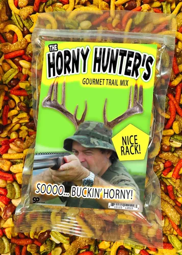 Vista 2 de Horny Hunter Gourmet Trail Mix – Regalos de cazador de patos – Regalos de caza para hombres – Divertido regalo de broma para hombres – Regalos