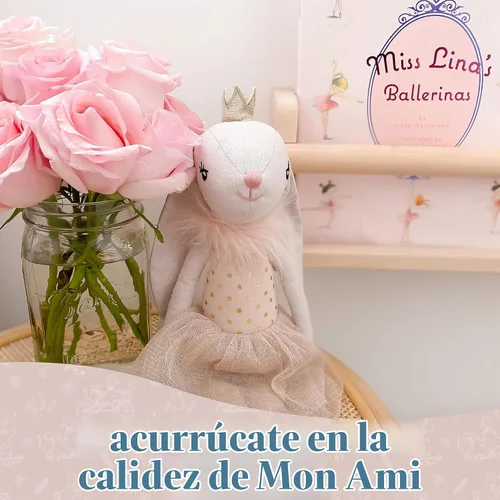 Vista 4 de MON AMI Bijoux Bunny - Muñeca de bailarina de princesa, juguete de peluche de 15 pulgadas para niñas