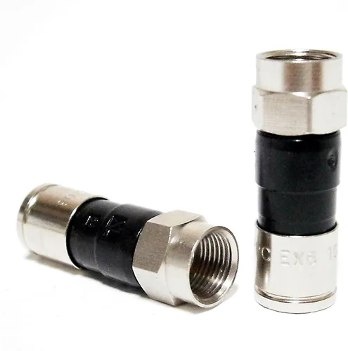 Vista 11 de 2 Piezas RG11 Belden PPC EX11N716PLUS Conector de Compresión de Cable Coaxial de Níquel y Anticorrosión RG-11 Accesorio Coaxial