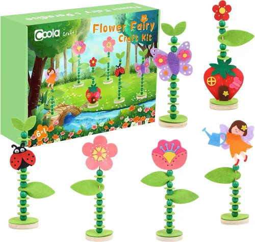 Vista 9 de Kits de manualidades Coola para niños de fieltro Animales pequeños para niños - Pack de 6 Arte y manualidades DIY Juguetes educativos tempranos