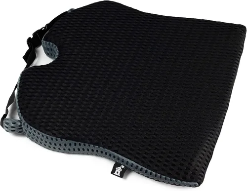 Vista 3 de Castle Knight - Cojín de asiento de espuma viscoelástica para aliviar el coxis y el dolor de espalda, almohada de asiento con corte de coxis