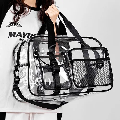 Vista 82 de Pequeña bolsa de gimnasio para mujer, bolsa de viaje con compartimento para zapatos