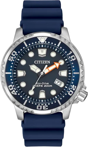 Vista 8 de Citizen Promaster Dive Eco-Drive Watch, 3-Hand Date, ISO Certified, Luminous Hands and Markers, Rotating Bezel