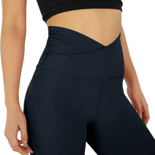 Vista 5 de ZJRXM Leggings de cintura cruzada en V para mujer control de abdomen suave para correr cintura alta no se transparentan atléticos pantalones de yoga