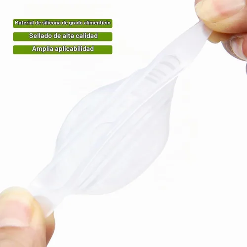 Vista 3 de Tapas elásticas de silicona, sello reutilizable para botellas