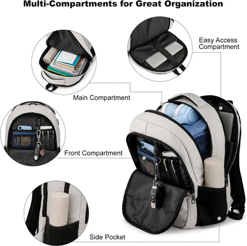 Vista 2 de Mochila BIKROD para niñas y mujeres, mochila escolar para adolescentes y niños, mochila ligera casual para la escuela secundaria, mochila