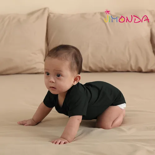 Vista 77 de Jimonda Body de rayón de bambú de manga corta para bebés, niños y niñas, trajes suaves para recién nacidos