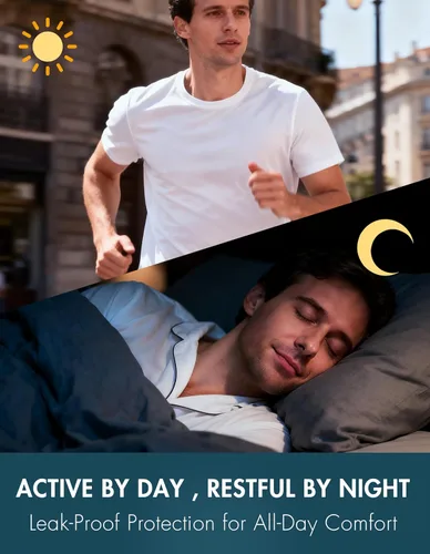 Vista 7 de AIRCUTE Calzoncillos tipo bóxer absorbentes para hombre, para incontinencia de orina, con apertura frontal a prueba de fugas, paquete de 3