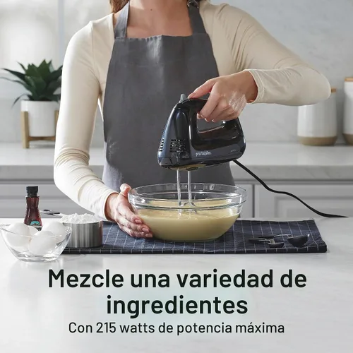Vista 3 de Proctor Silex Easy Mix - Batidora de mano eléctrica de 5 velocidades con Compacto y ligero 215 vatios de potencia máxima Negro 62511
