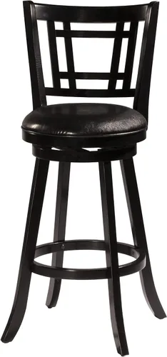 Vista 6 de Hillsdale Fairfox Taburete de bar de madera giratorio de 30.5" de altura, Negro