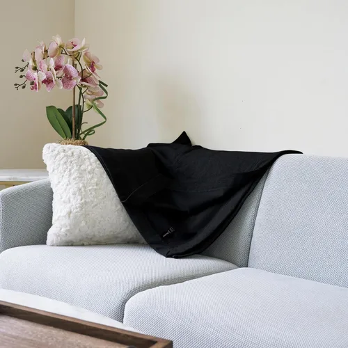 Vista 5 de Gildan Manta de forro polar de mezcla pesada, estilo G18900, negro, 50 x 60 pulgadas