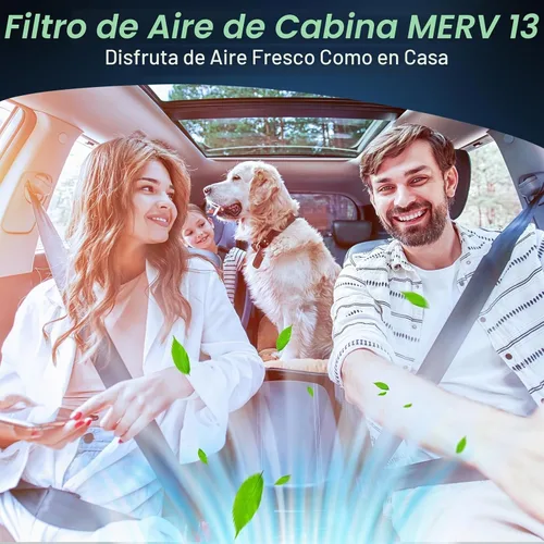 Vista 7 de Filtro de aire de cabina certificado MERV 13 con carbón activado, CF10134 (CP134) para Accord, Civic, CR-V, Odyssey, Pilot, Ridgeline, ILX, MDX