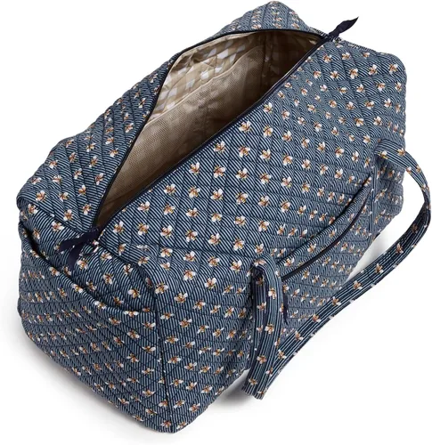 Vista 3 de Vera Bradley - Bolsa de viaje grande de algodón para mujer, Talla única Bees Navy - Algodón reciclado