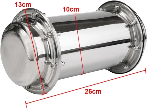 Vista 5 de Stainless Steel Time Capsule 26cm Length 10cm Diameter Sealed Container for Events Weddings Birthdays Durable Design Ideal Size for Keepsakes