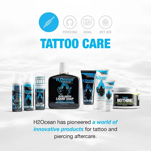 Vista 8 de H2Ocean InkRenu - Espuma hidratante para tatuajes que mejora el color, abrillantador, potenciador e hidratante para el cuidado del tatuaje, loción