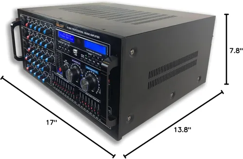 Vista 6 de IP-5900 Profesional 6000W Amplificador de mezcla de karaoke/w Echo & Control de Retraso, Entradas Ópticas/HDMI NUEVO
