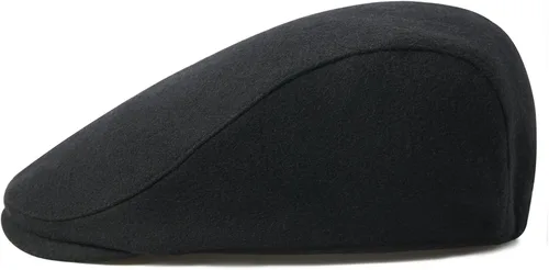 Vista 3 de FEINION Gorra plana de mezcla de lana para hombre Tweed Newsboy Ivy Hat