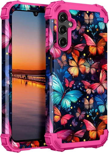 Vista 103 de Hocase Funda para Galaxy A37 5G, protección resistente a prueba de golpes, parachoques de goma de silicona suave+funda protectora híbrida