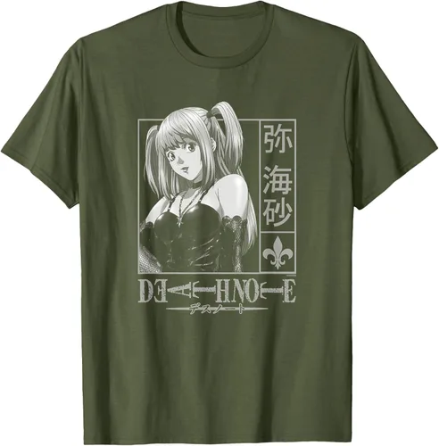 Vista 5 de Death Note Camiseta de anime Misa Kanji Frame Negro