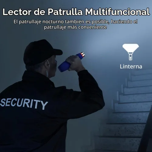 Vista 3 de JWM iButton Guard Tour Patrol System con linterna