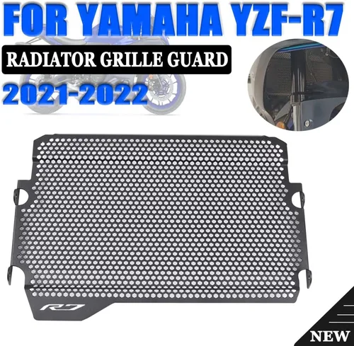 Vista 5 de Protector de rejilla de radiador de motocicleta, cubierta protectora de rejilla para Yamaha YZF R7 YZFR7 YZF-R7 2021 2022 MT-07 MT07 FZ-07 FZ07 2014