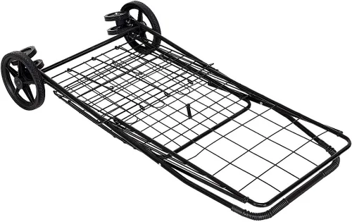 Vista 2 de Carrito de compras plegable de fácil almacenamiento con ruedas giratorias