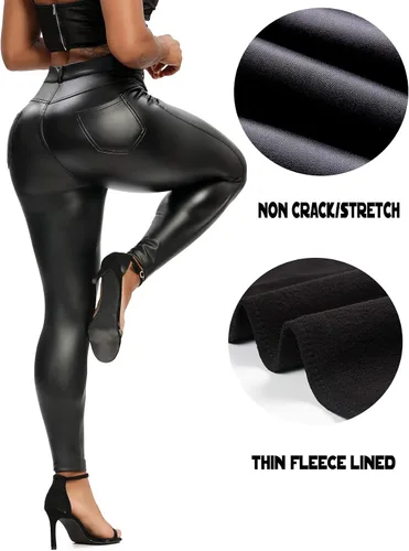 Vista 5 de SEASUM Pantalones de yoga ajustados con detalle fruncido en los glúteos, leggings de tiro alto y realce, para deportes, entrenamiento, gimnasio