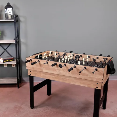 Vista 7 de Sunnydaze - Mesa de juego 10 en 1 combinada, mesa de juegos múltiples con billar, hockey de empuje, futbolín, ping pong, ajedrez, damas, backgammon