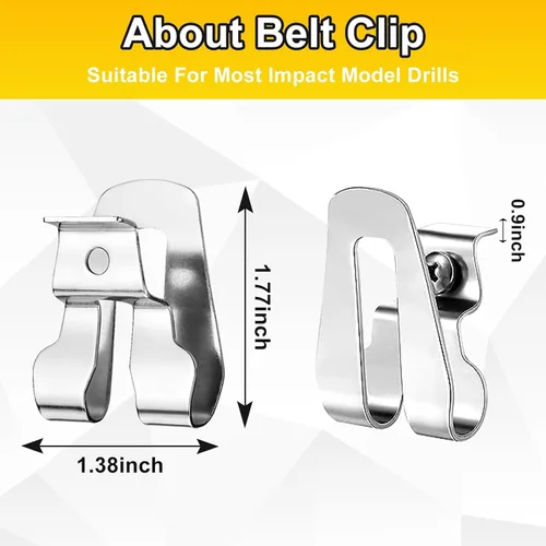 Vista 2 de 4 piezas de clip de cinturón para Ryobi, gancho de cinturón con tornillo para herramientas de 18 voltios Ryobi y Ridgid 633586002, clip de cinturón