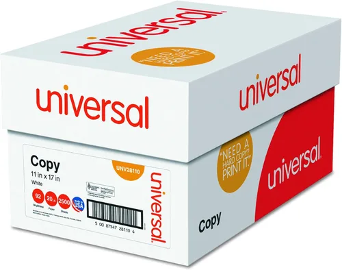 Vista 2 de Universal 28110Papel de copia 92brillo 20lb 11x 17 Blanco Caso de 2500hojas
