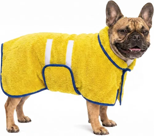 Vista 68 de Bienbee Albornoz para perro, súper absorbente para perros pequeños a Negro